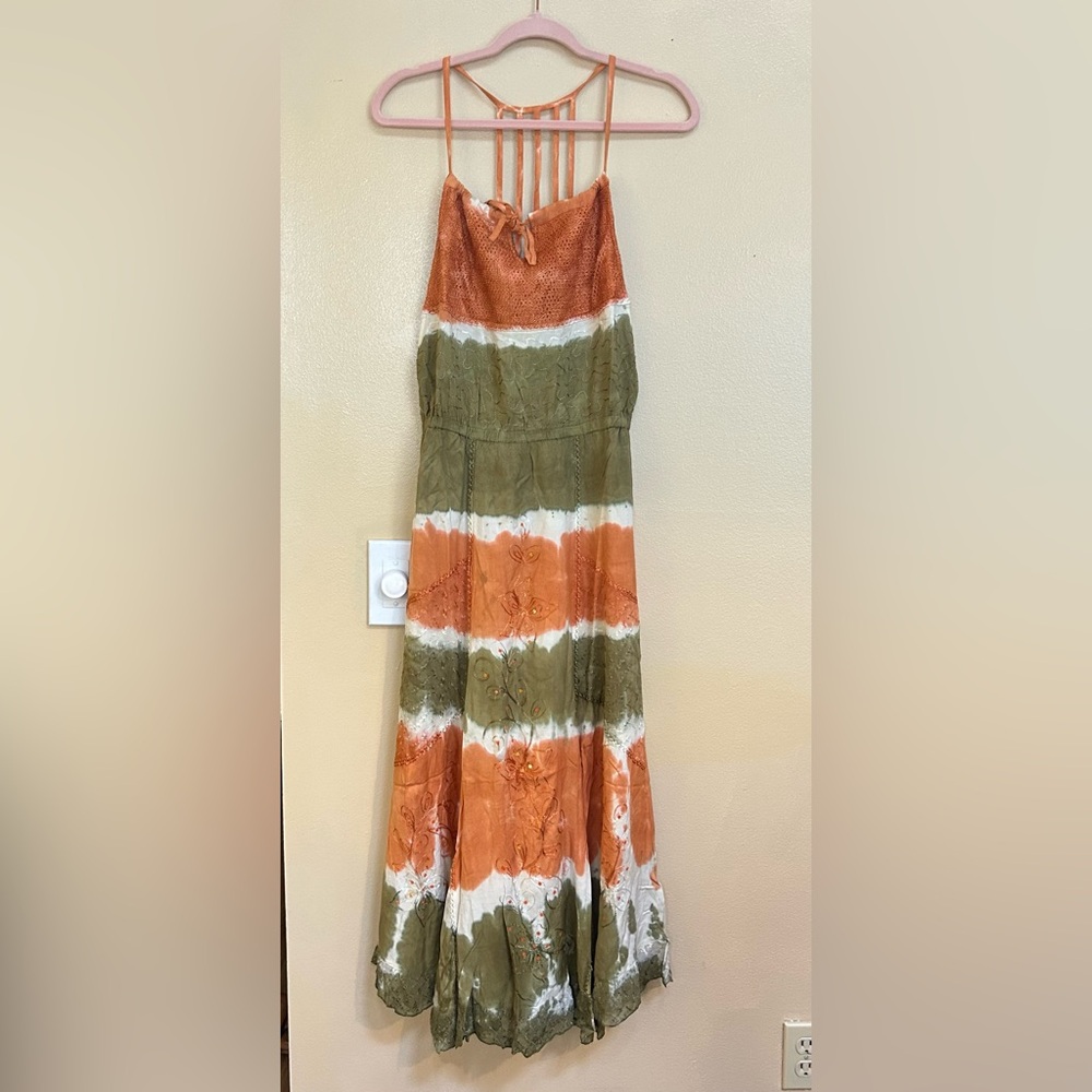 Raga Tie Dye Boho Maxi Dress Size Medium